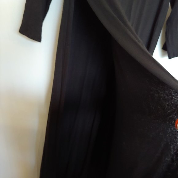 Wearever J.Jill long sleeve semi sheer maxi dress ultra high slits up sides MT - Picture 11 of 13